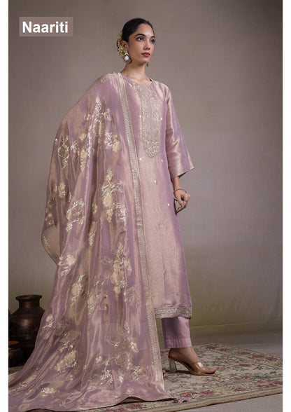 Ruvaan Naariti Tissue Silk Pant Style Suits Exporter Gujarat