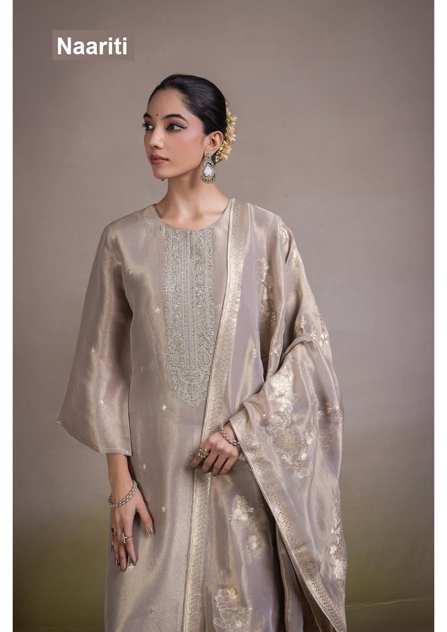Ruvaan Naariti Tissue Silk Pant Style Suits Exporter Gujarat