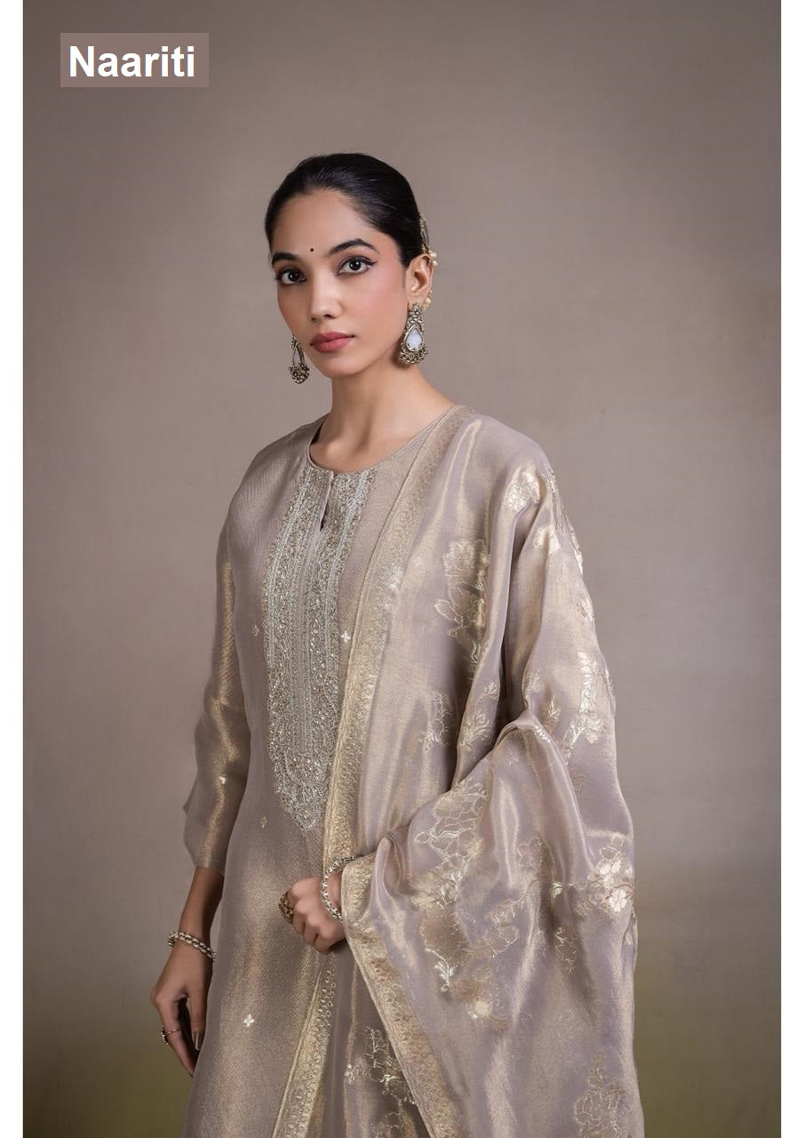 Ruvaan Naariti Tissue Silk Pant Style Suits Exporter Gujarat