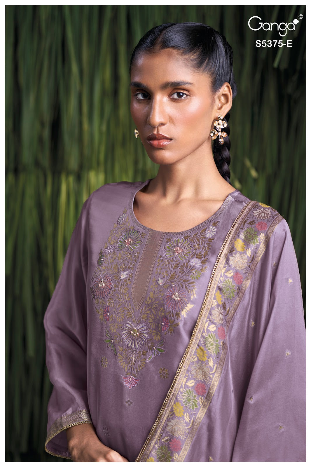 Ruvana S5375 Ganga Woven Silk Pant Style Suits Supplier India