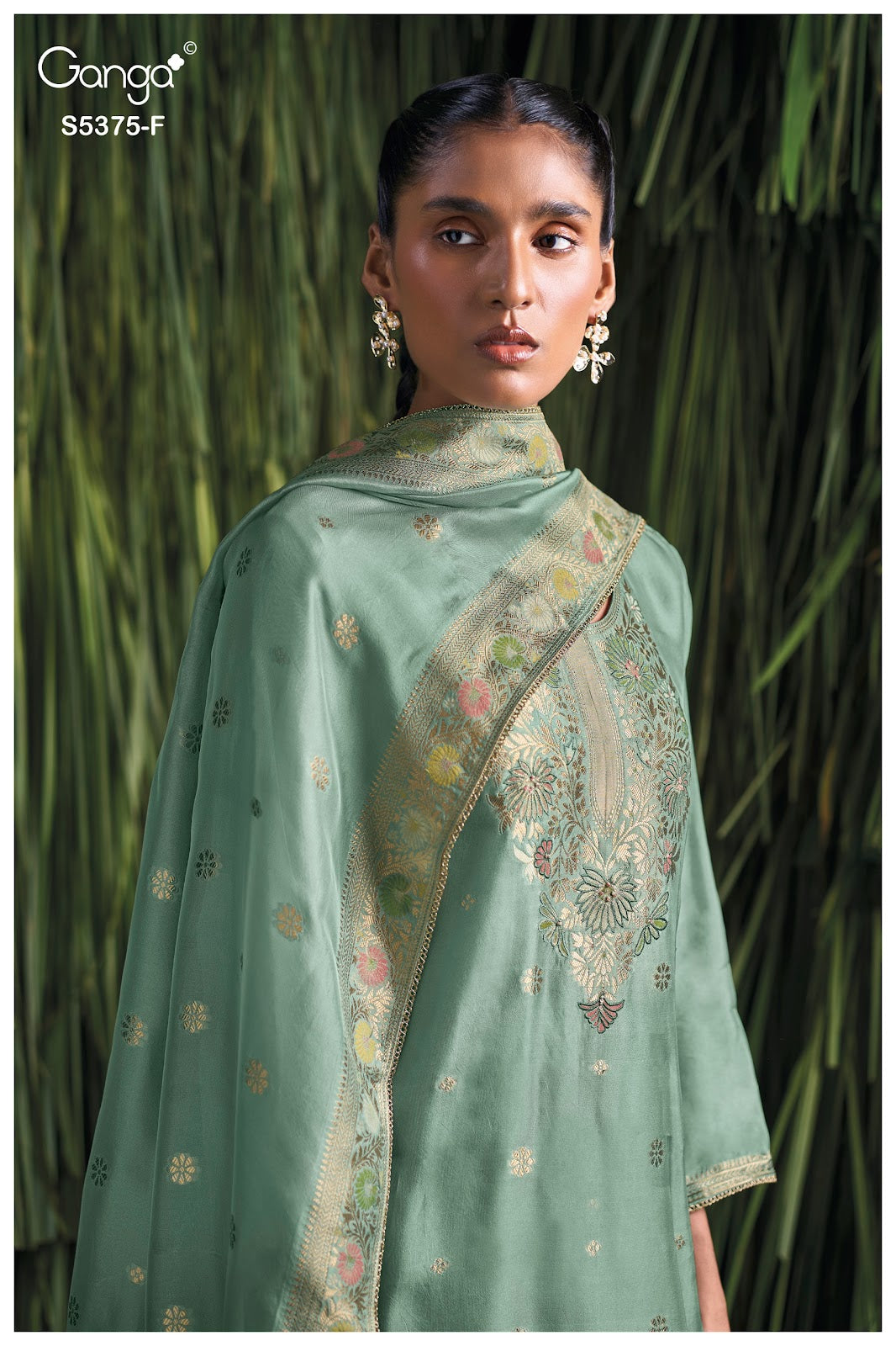 Ruvana S5375 Ganga Woven Silk Pant Style Suits Supplier India