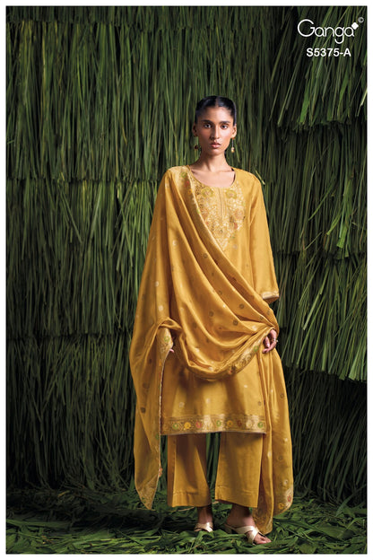 Ruvana S5375 Ganga Woven Silk Pant Style Suits Supplier India