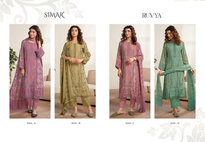 Ruvya Simar Pure Viscose Pant Style Suits Supplier Gujarat