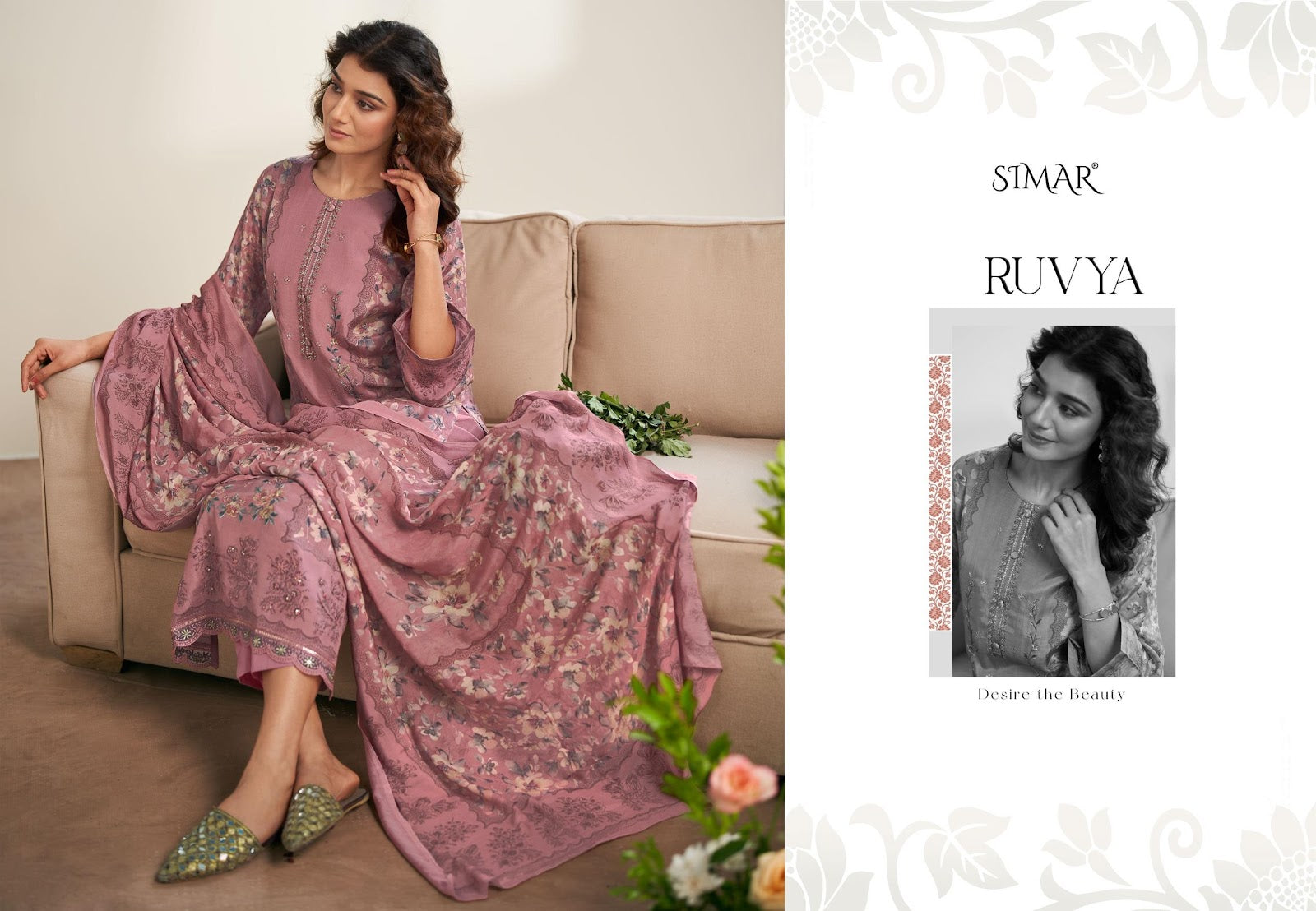 Ruvya Simar Pure Viscose Pant Style Suits Supplier Gujarat