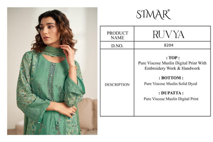 Ruvya Simar Pure Viscose Pant Style Suits Supplier Gujarat