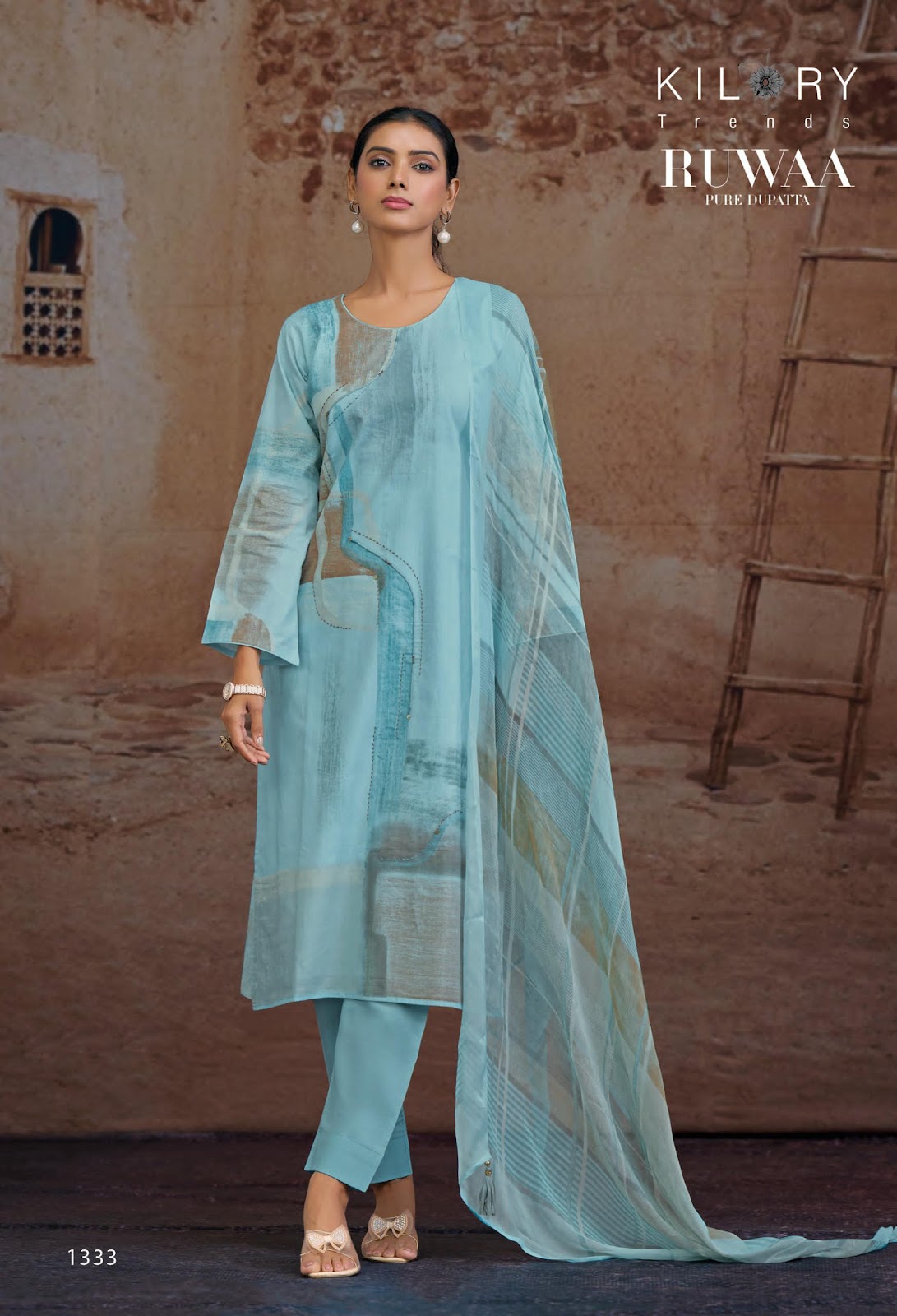 Ruwaa Kilory Lawn Cotton Pant Style Suits Manufacturer