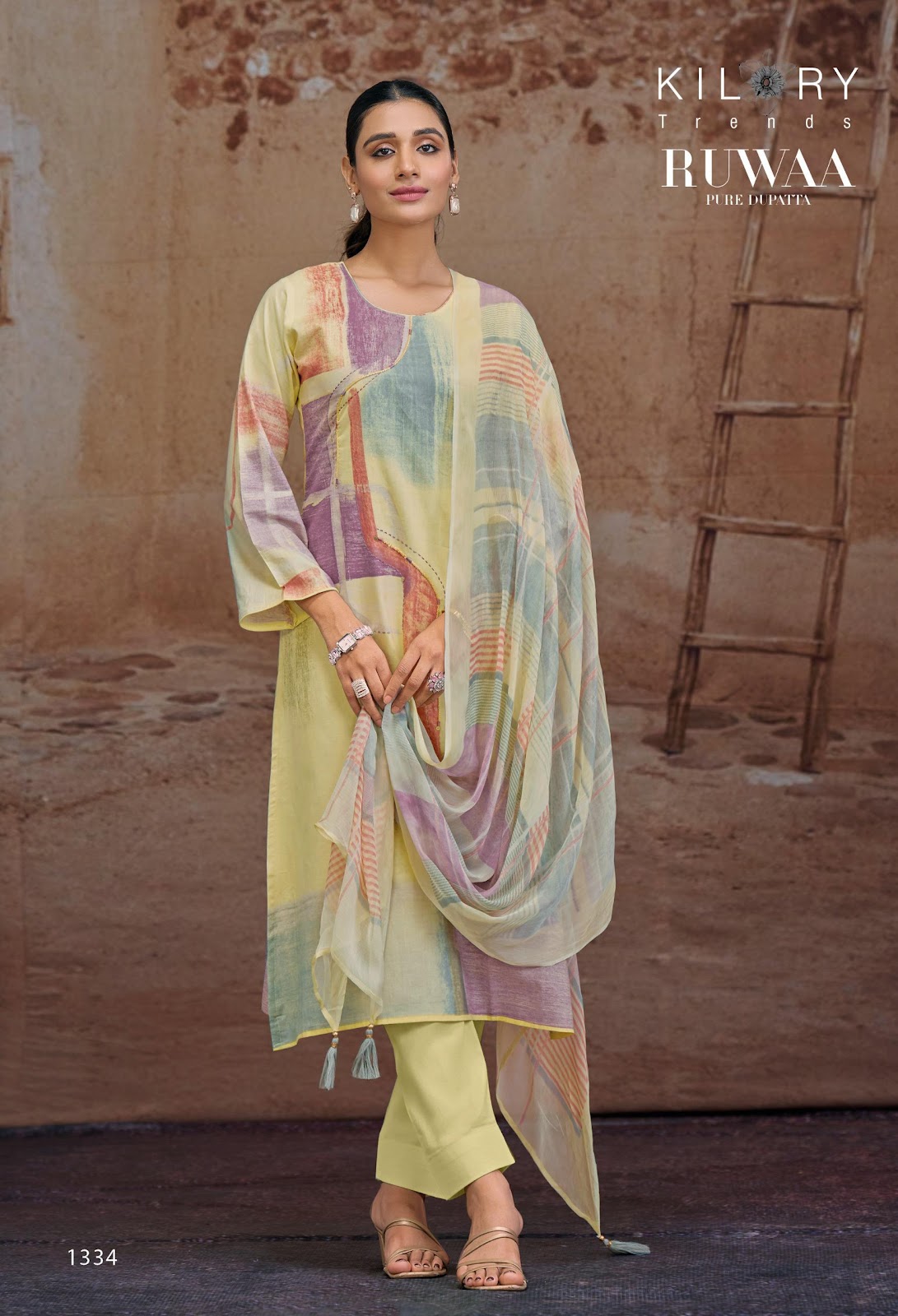 Ruwaa Kilory Lawn Cotton Pant Style Suits Manufacturer