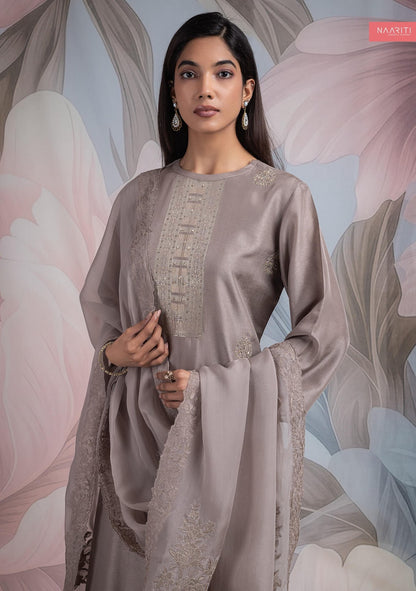 Ruyara Naariti Silk Jacquard Pant Style Suits Wholesaler India