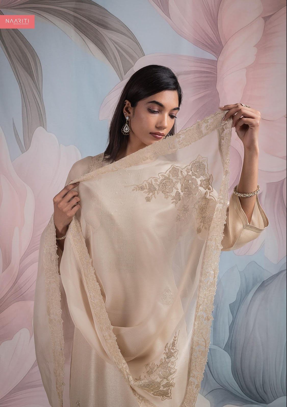 Ruyara Naariti Silk Jacquard Pant Style Suits Wholesaler India