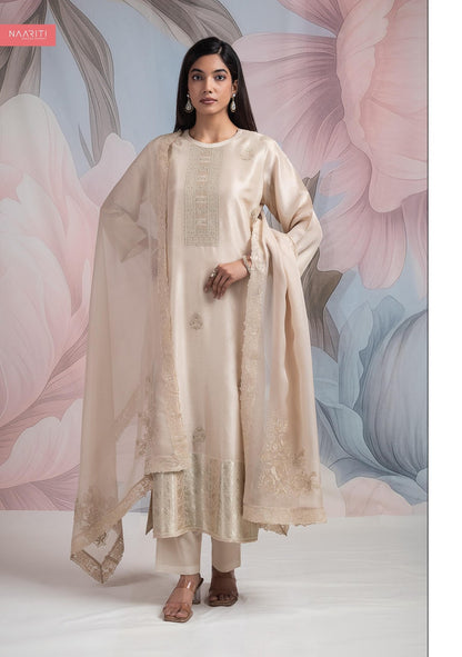 Ruyara Naariti Silk Jacquard Pant Style Suits Wholesaler India