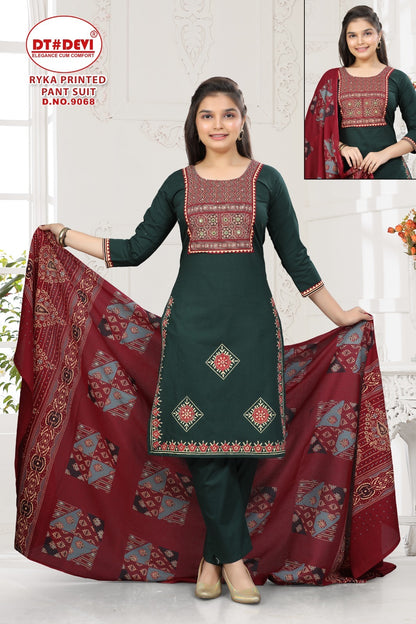 Ryka Dn 9068 Dt Devi Cotton Girls Readymade Pant Suits Manufacturer