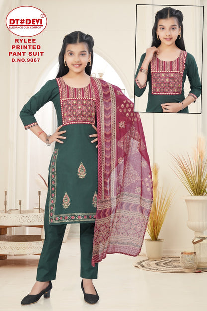 Rylee Dn 9067 Dt Devi Cotton Girls Readymade Pant Suits Wholesale