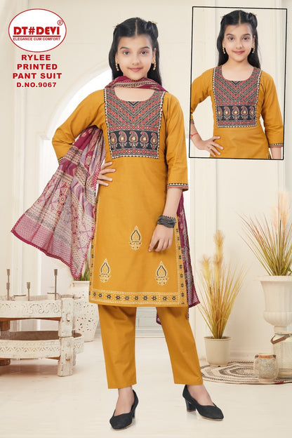Rylee Dn 9067 Dt Devi Cotton Girls Readymade Pant Suits Wholesale