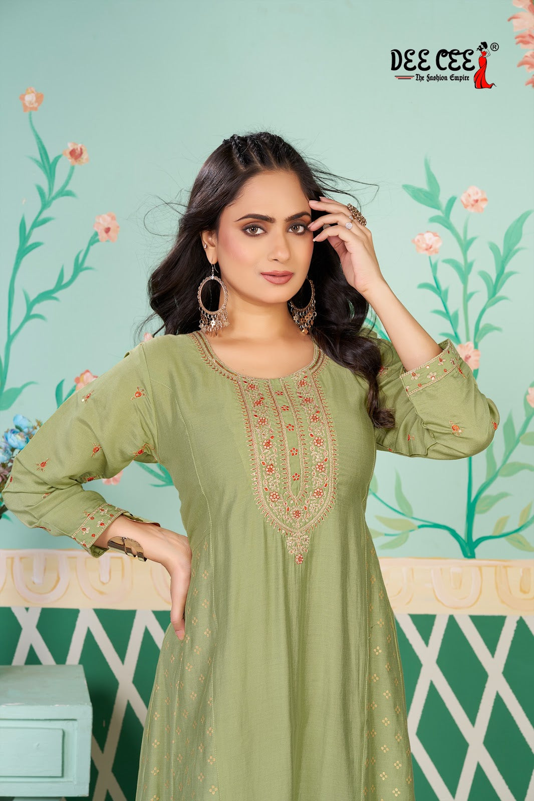 Ryna Deecee Roman Silk Anarkali Kurtis Wholesaler Ahmedabad