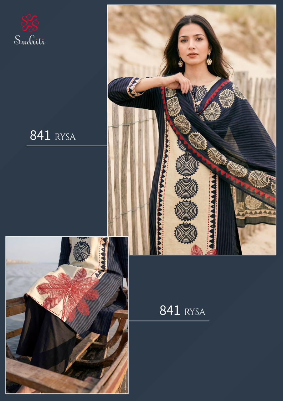 Rysa Sudriti Sahiba Cotton Lawn Pant Style Suits Wholesale Price