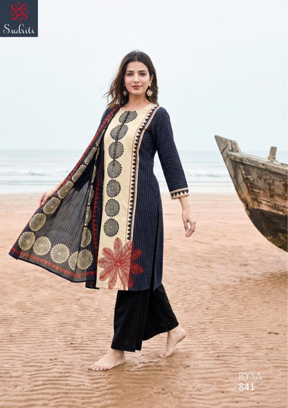 Rysa Sudriti Sahiba Cotton Lawn Pant Style Suits Wholesale Price