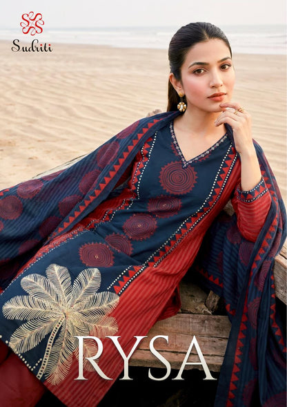 Rysa Sudriti Sahiba Cotton Lawn Pant Style Suits Wholesale Price