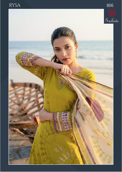 Rysa Sudriti Sahiba Cotton Lawn Pant Style Suits Wholesale Price