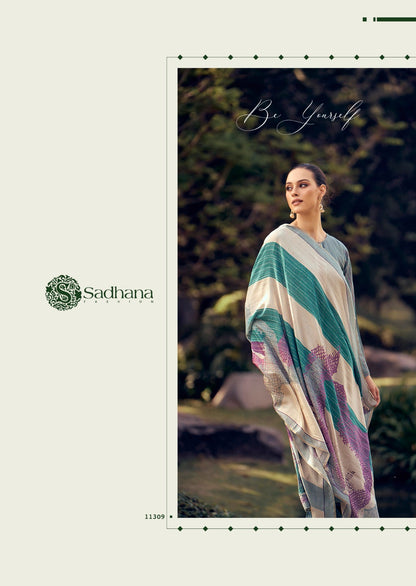 S-Iliana Sadhana Pure Muslin Pant Style Suits Wholesaler Ahmedabad