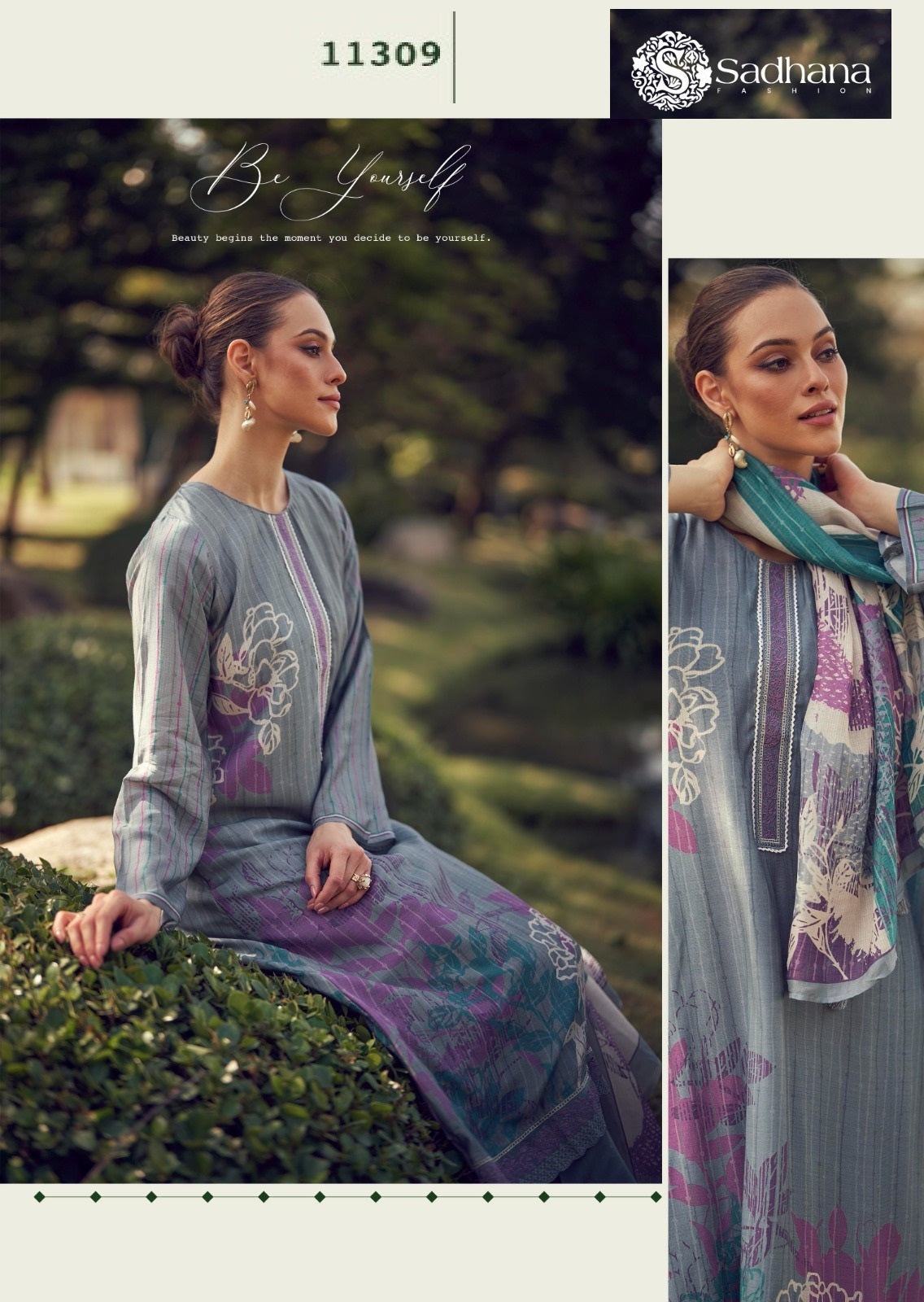 S-Iliana Sadhana Pure Muslin Pant Style Suits Wholesaler Ahmedabad