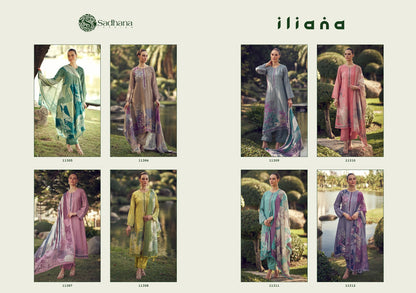 S-Iliana Sadhana Pure Muslin Pant Style Suits Wholesaler Ahmedabad