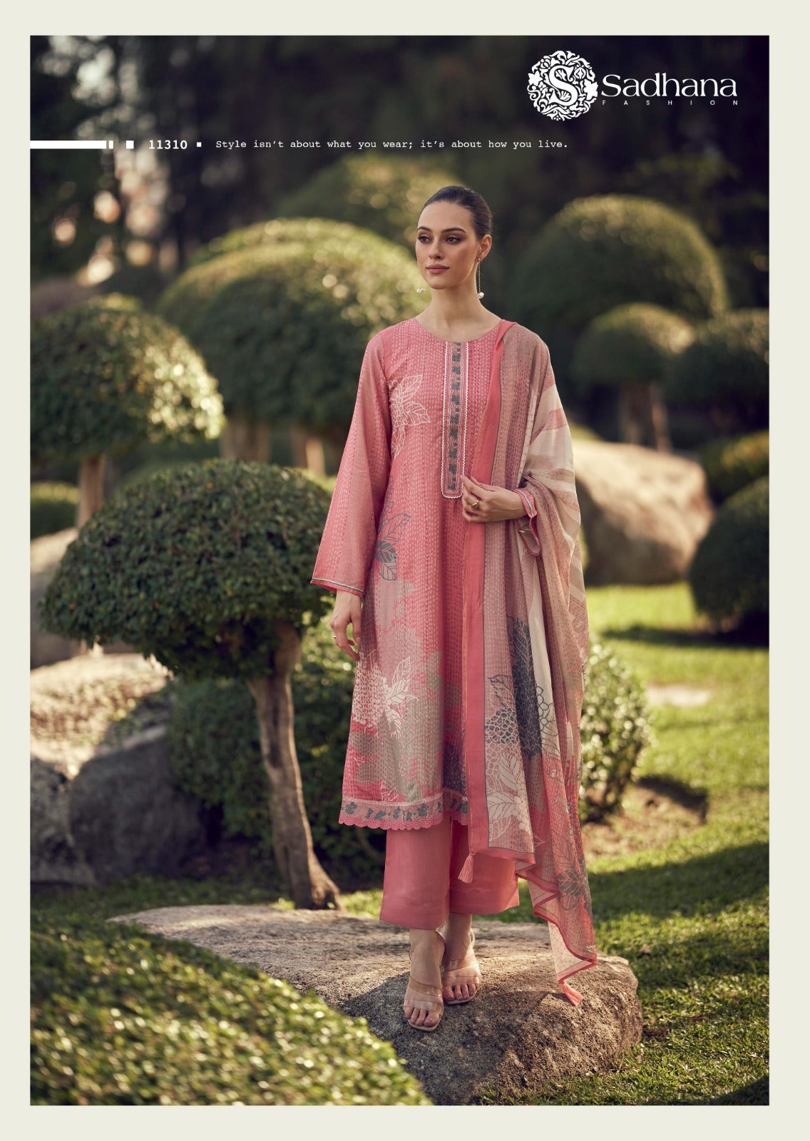 S-Iliana Sadhana Pure Muslin Pant Style Suits Wholesaler Ahmedabad