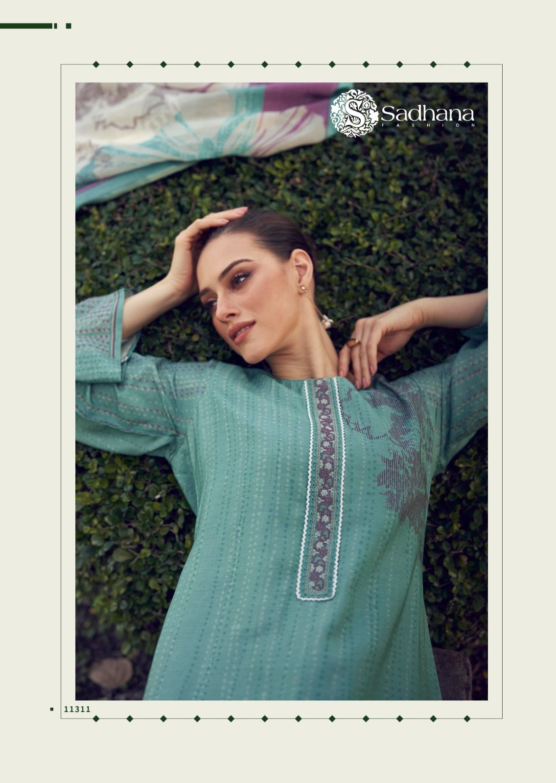 S-Iliana Sadhana Pure Muslin Pant Style Suits Wholesaler Ahmedabad