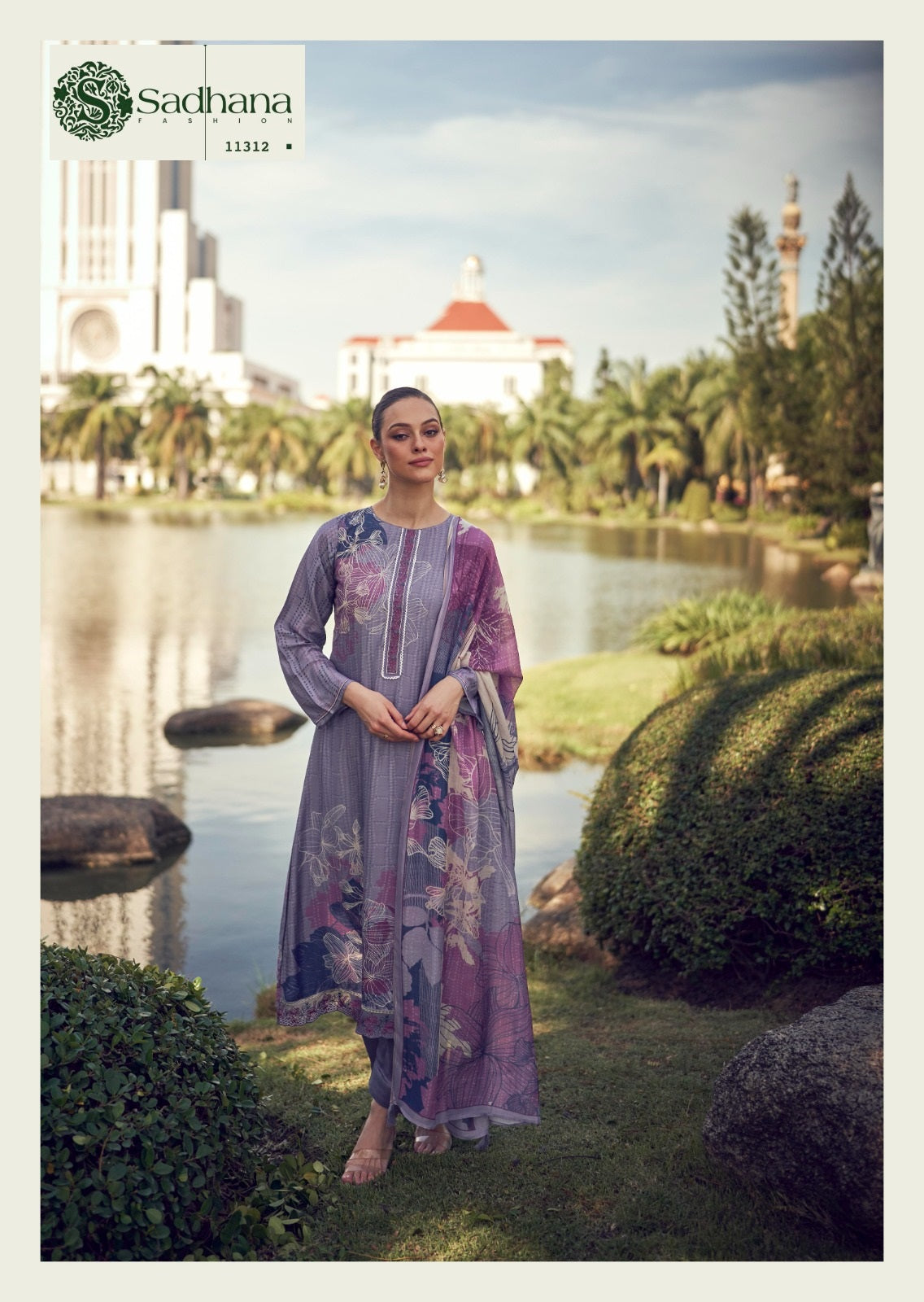 S-Iliana Sadhana Pure Muslin Pant Style Suits Wholesaler Ahmedabad