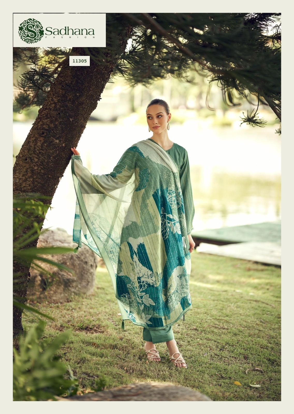 S-Iliana Sadhana Pure Muslin Pant Style Suits Wholesaler Ahmedabad