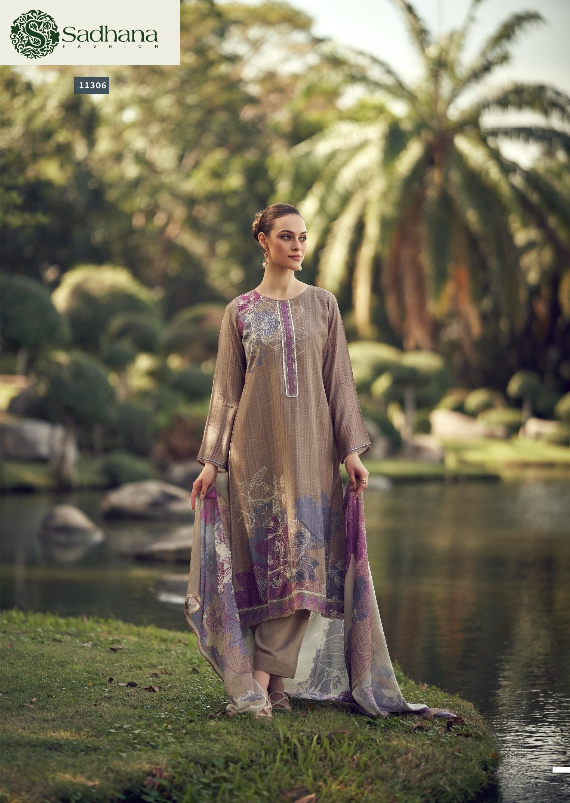 S-Iliana Sadhana Pure Muslin Pant Style Suits Wholesaler Ahmedabad