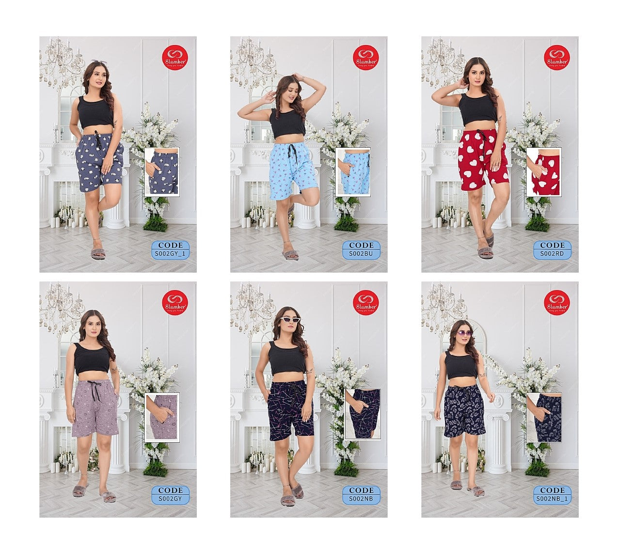S002 Slumber Cotton Women Shorts Supplier Gujarat