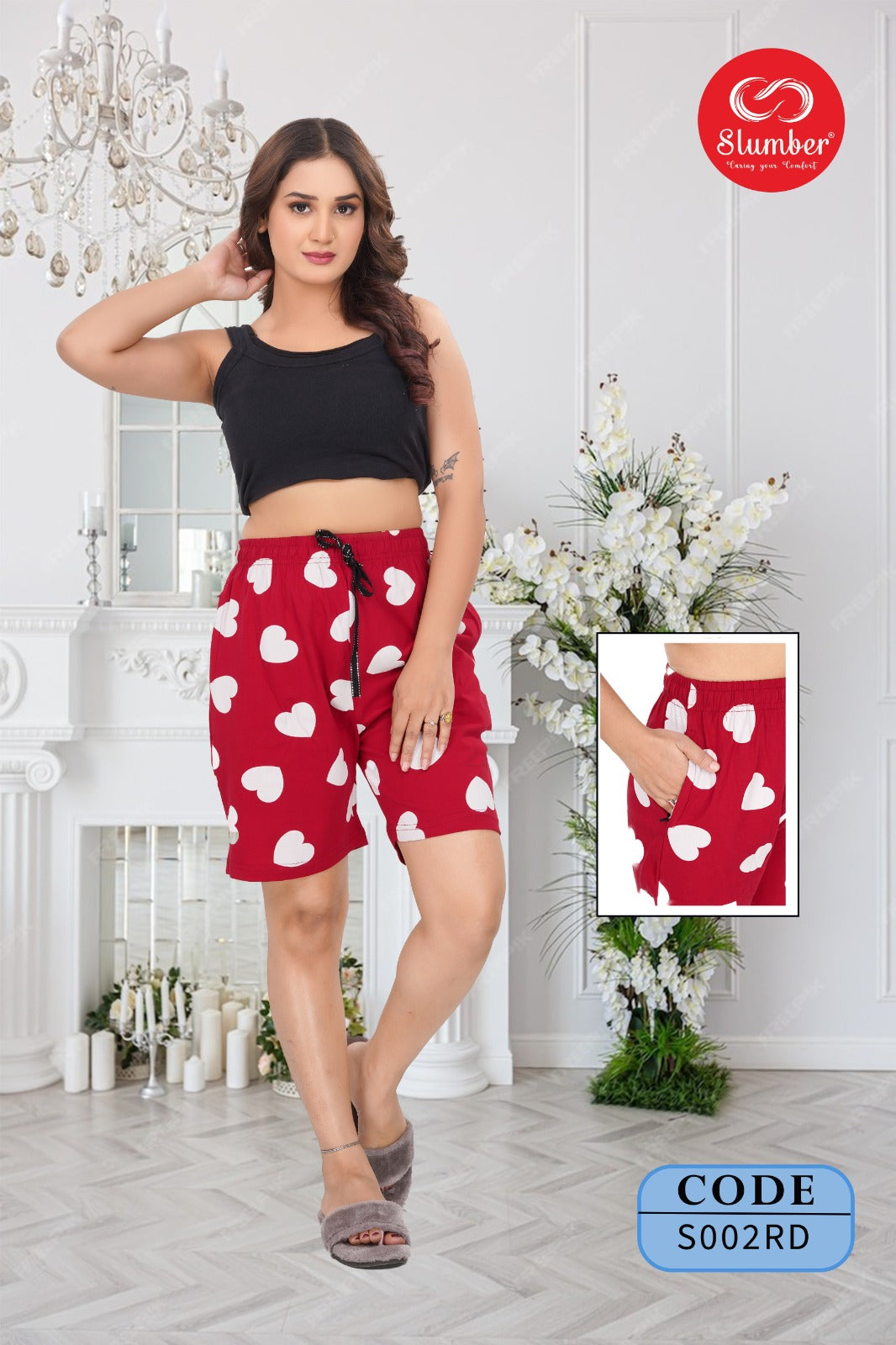 S002 Slumber Cotton Women Shorts Supplier Gujarat