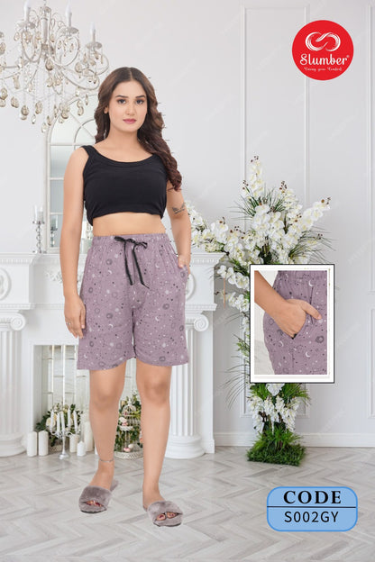 S002 Slumber Cotton Women Shorts Supplier Gujarat