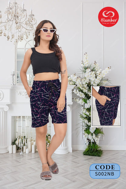S002 Slumber Cotton Women Shorts Supplier Gujarat