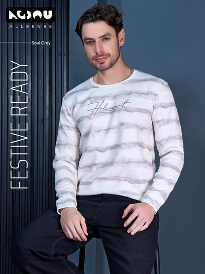 S 249 Allsense Jacquard Mens Tshirts Wholesaler Ahmedabad