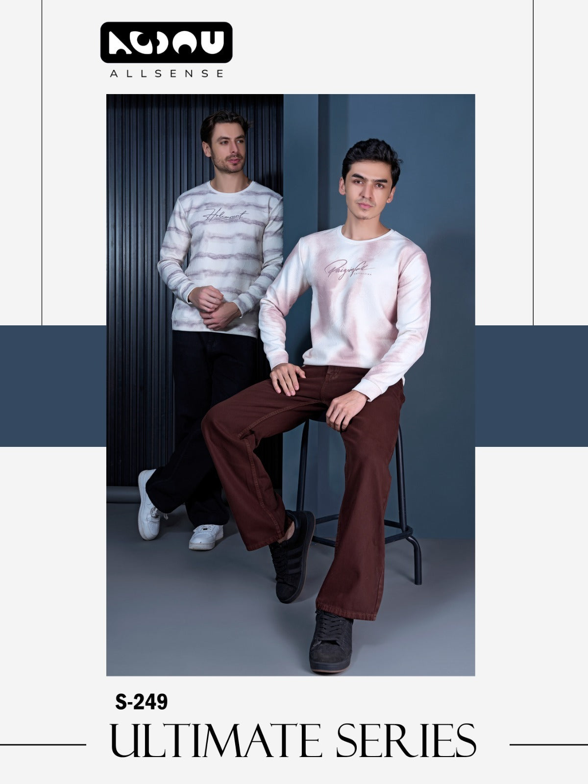 S 249 Allsense Jacquard Mens Tshirts Wholesaler Ahmedabad