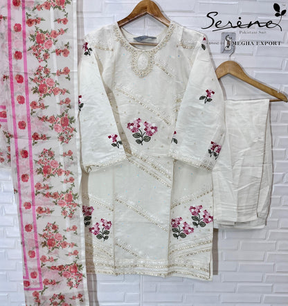 S 336 Abcd Serine Roman Silk Pakistani Readymade Suits Manufacturer