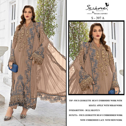 S 397 Serine Fox Georgette Pakistani Salwar Suits Exporter India