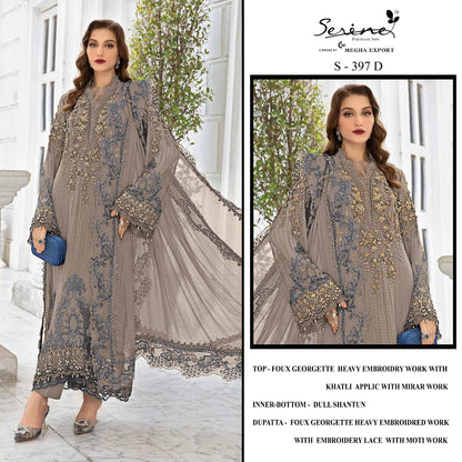 S 397 Serine Fox Georgette Pakistani Salwar Suits Exporter India