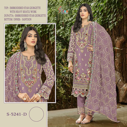S 5241 Shree Fabs Georgette Pakistani Salwar Suits Supplier Gujarat