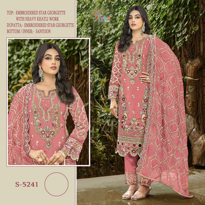 S 5241 Shree Fabs Georgette Pakistani Salwar Suits Supplier Gujarat