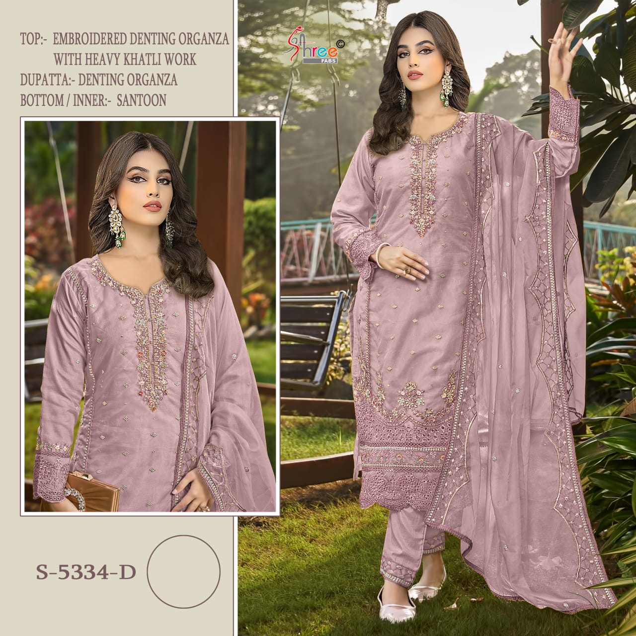 S 5334 Shree Fabs Organza Pakistani Salwar Suits Wholesaler India