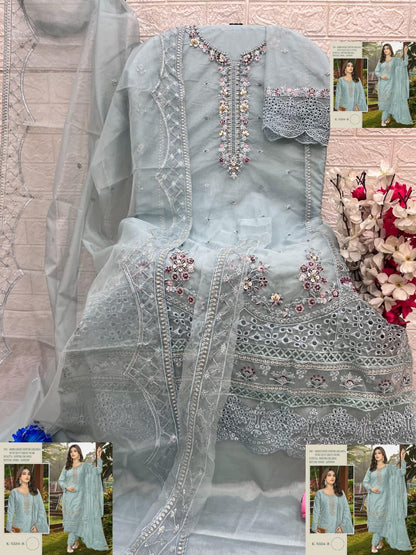 S 5334 Shree Fabs Organza Pakistani Salwar Suits Wholesaler India
