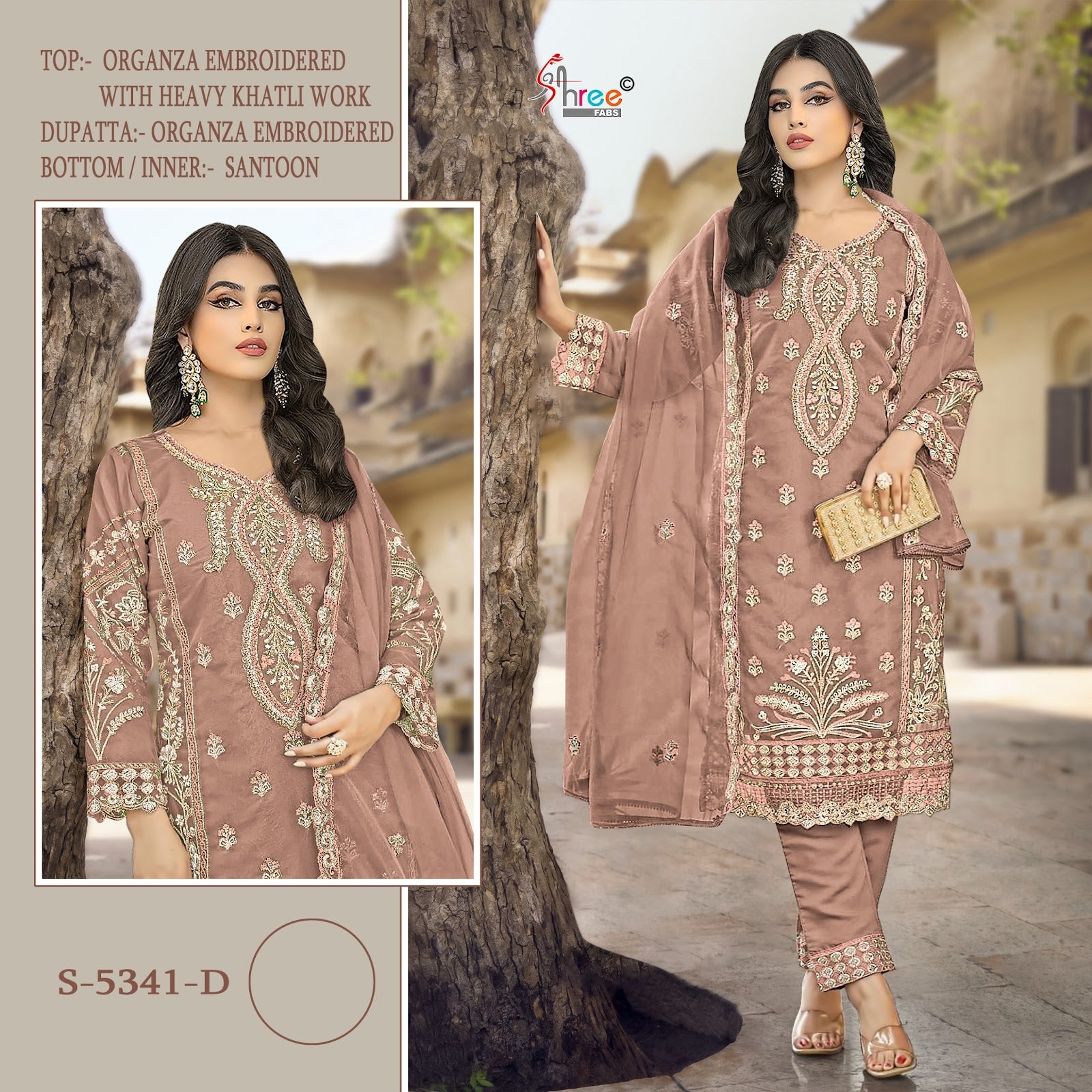 S 5341 Shree Fabs Organza Pakistani Salwar Suits Wholesale Price