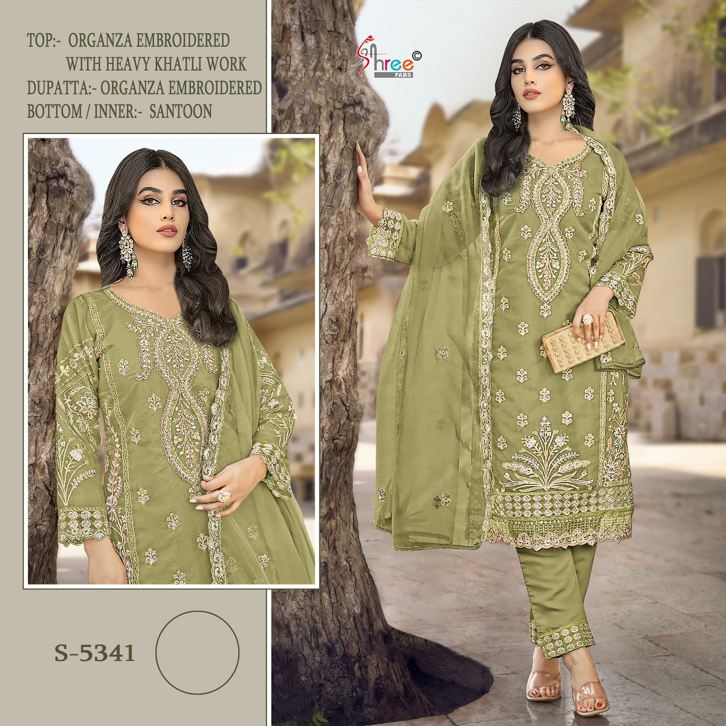 S 5341 Shree Fabs Organza Pakistani Salwar Suits Wholesale Price