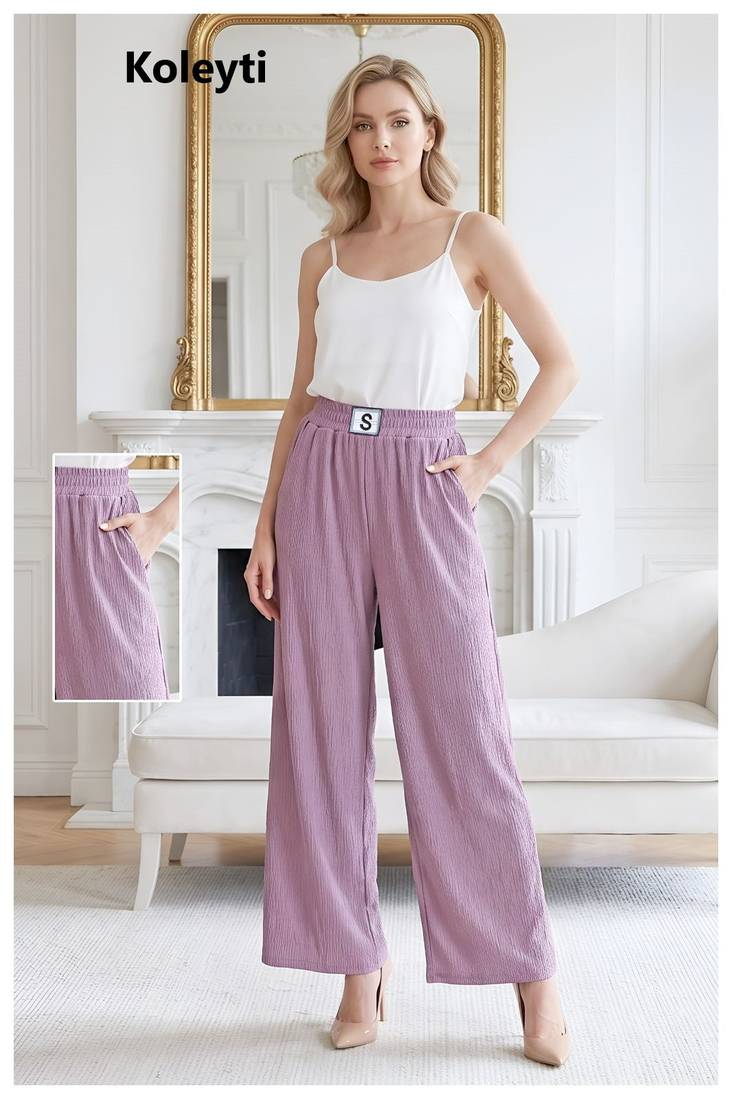 S Design Plazzo Koleyti Korean Women Pants Wholesaler