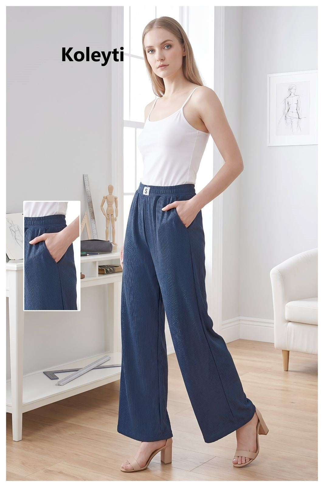 S Design Plazzo Koleyti Korean Women Pants Wholesaler