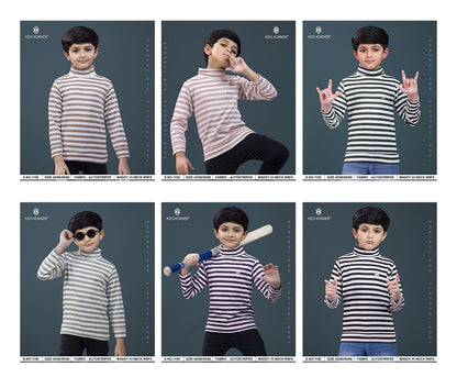 S No 1150 Kids Korner Auto Stripes Boys Tshirt Wholesaler Gujarat