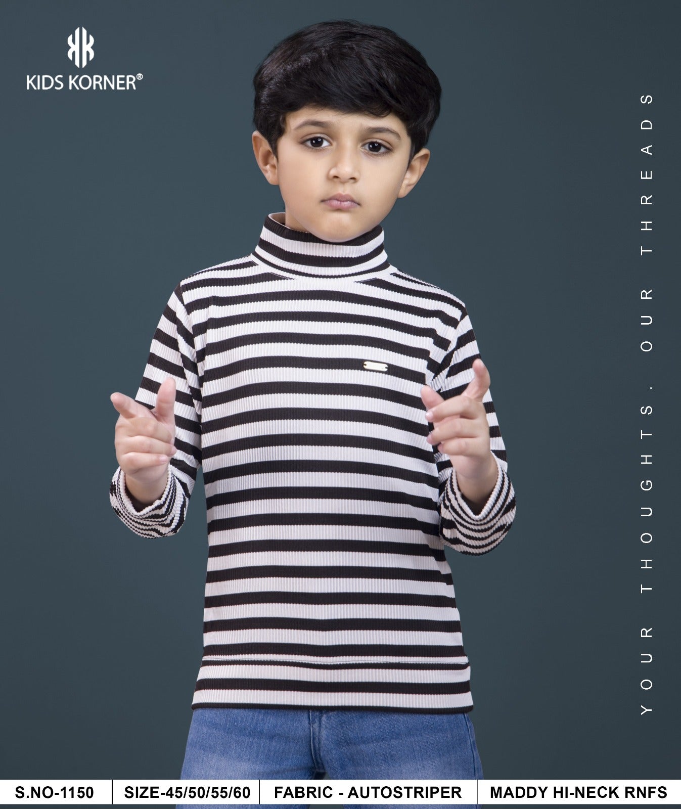 S No 1150 Kids Korner Auto Stripes Boys Tshirt Wholesaler Gujarat