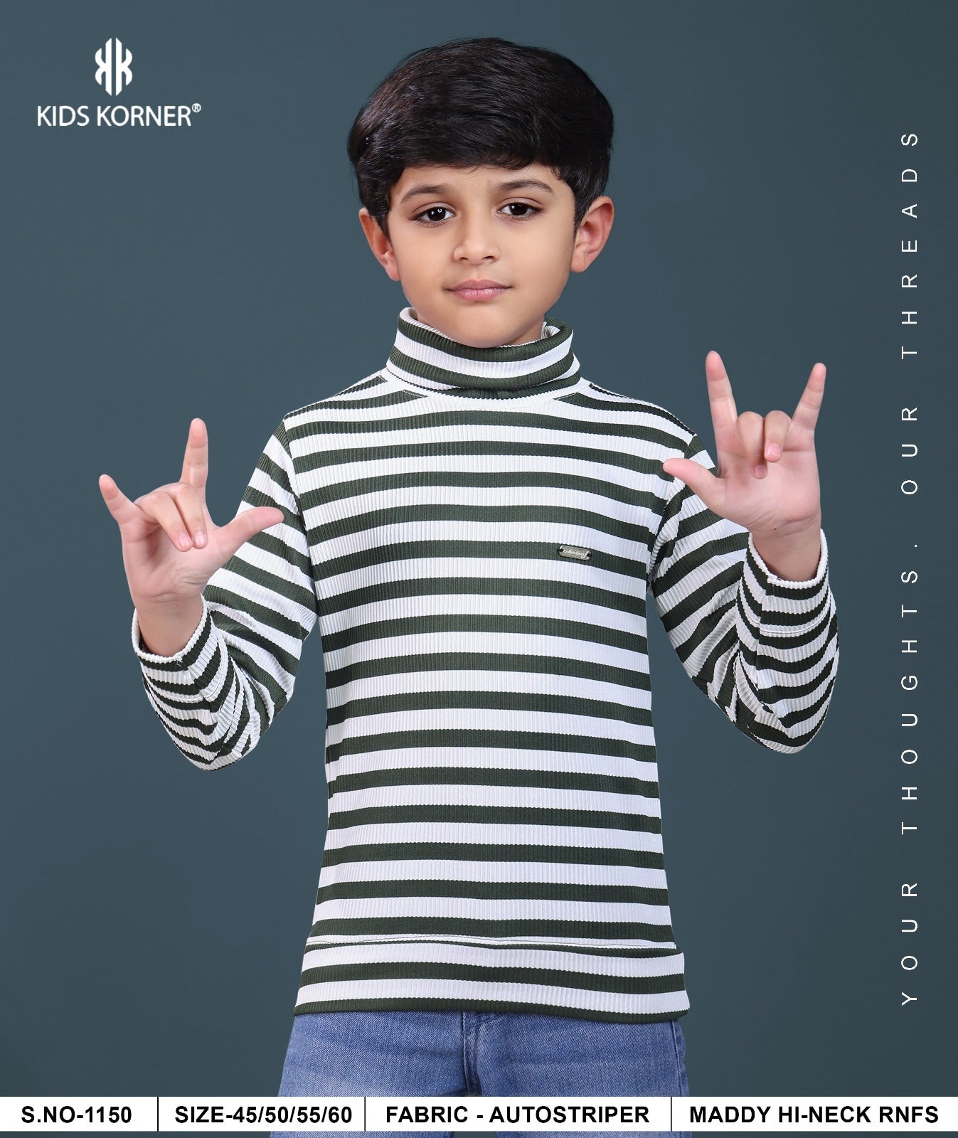 S No 1150 Kids Korner Auto Stripes Boys Tshirt Wholesaler Gujarat